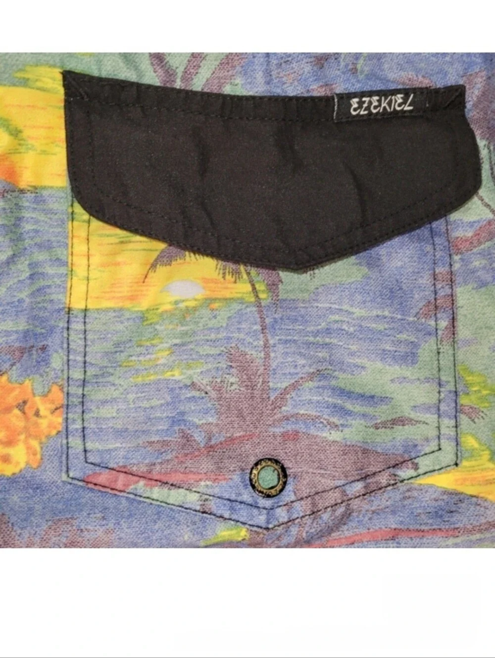 Ezekiel Men's Tropical Print Board Shorts/Swim Trunks (Unlined) Size 33
